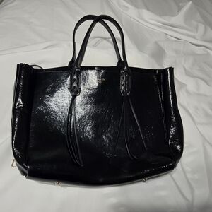 LANVIN Patent Leather Black Tote